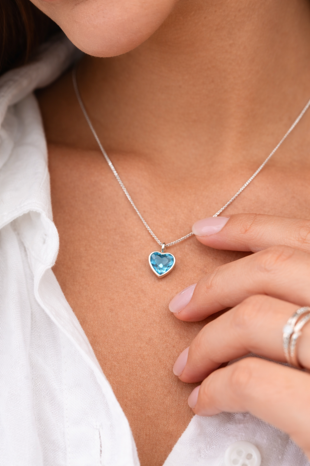Colar Luz Coração em Prata 925