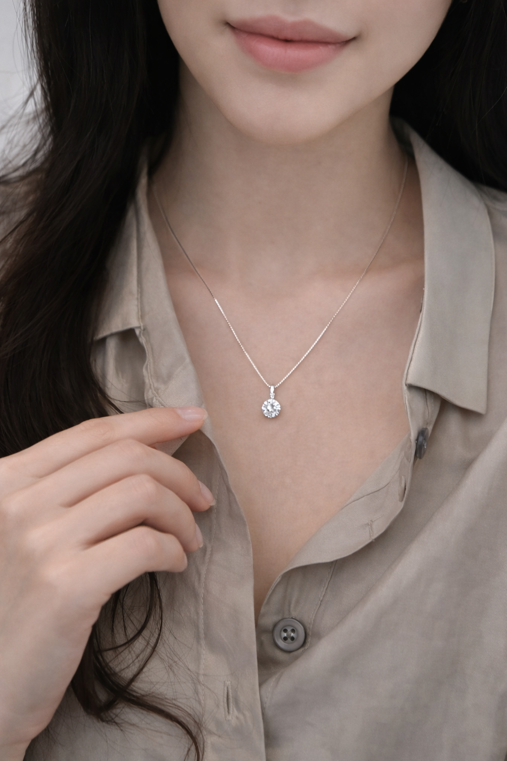 Colar Choker Zircon Redondo em Prata 925