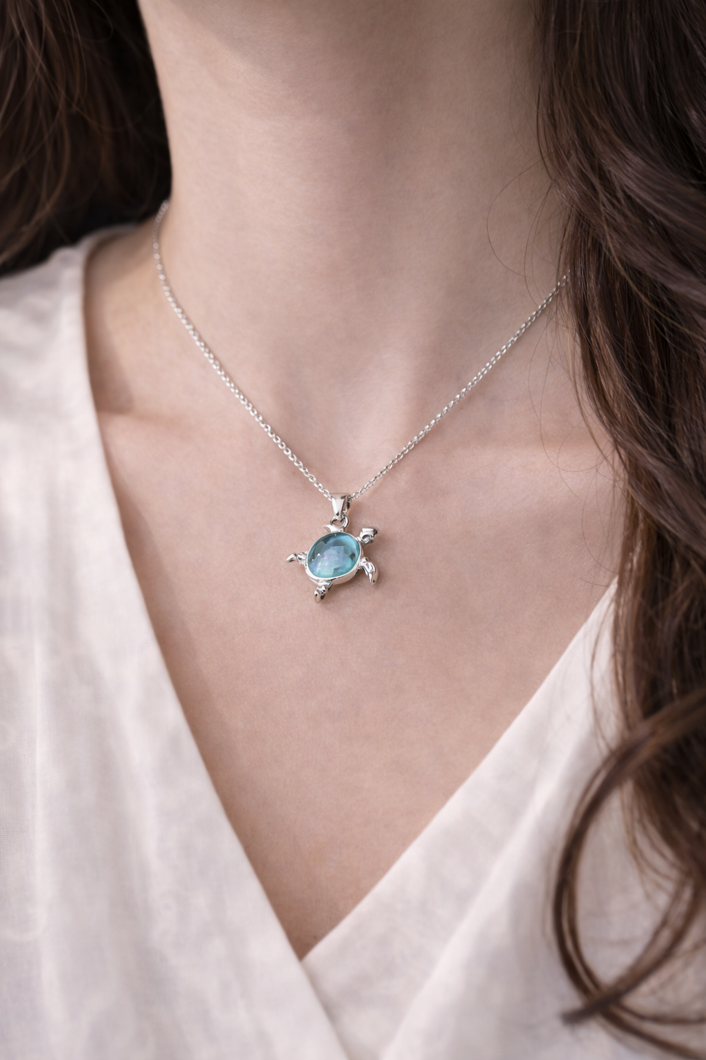 Colar com Pingente Tartaruga em Prata 925