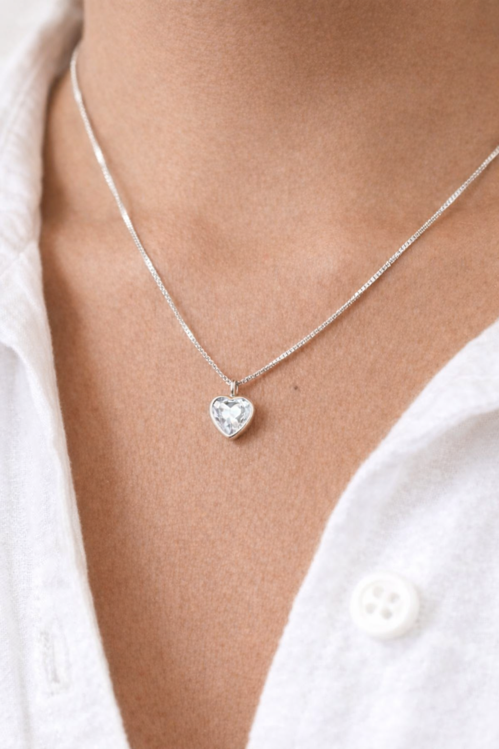 Colar Luz Coração em Prata 925