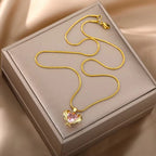 Colar Boêmio com Pingente Coração