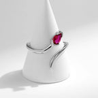 Anel Ajustável de Prata 925 em Formato de Cobra