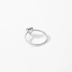 Anel Solitário Corações em Prata 925 Noivado/Namoro